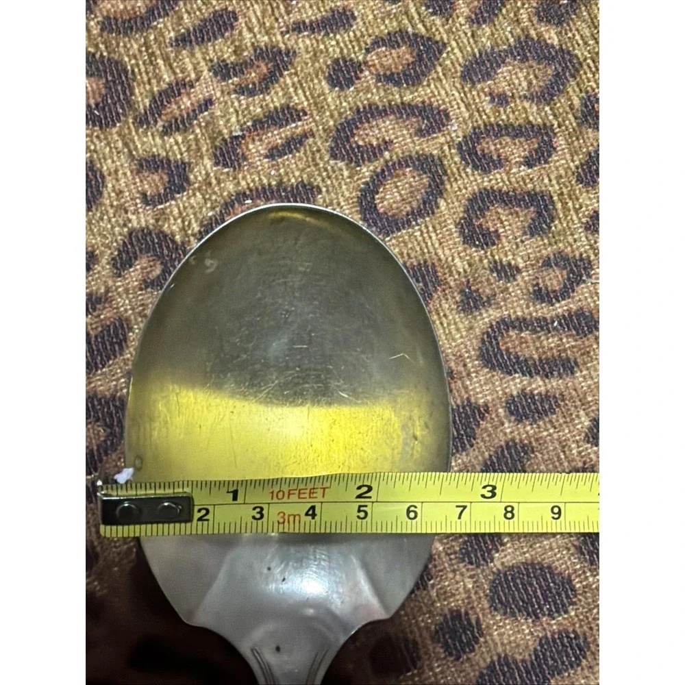 1931 Oneida Tudor Plate Barbara Glamour Silverplate Large Serving Spoon 9